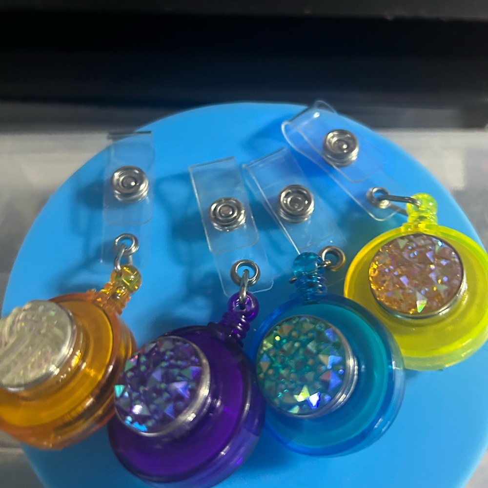 Bling Work Badges Comes In Different colors an football baseball cheer dance
